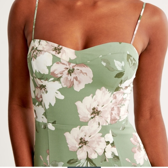 Abercrombie & Fitch Blue and Cream Midi Dress - Picture 9 of 12